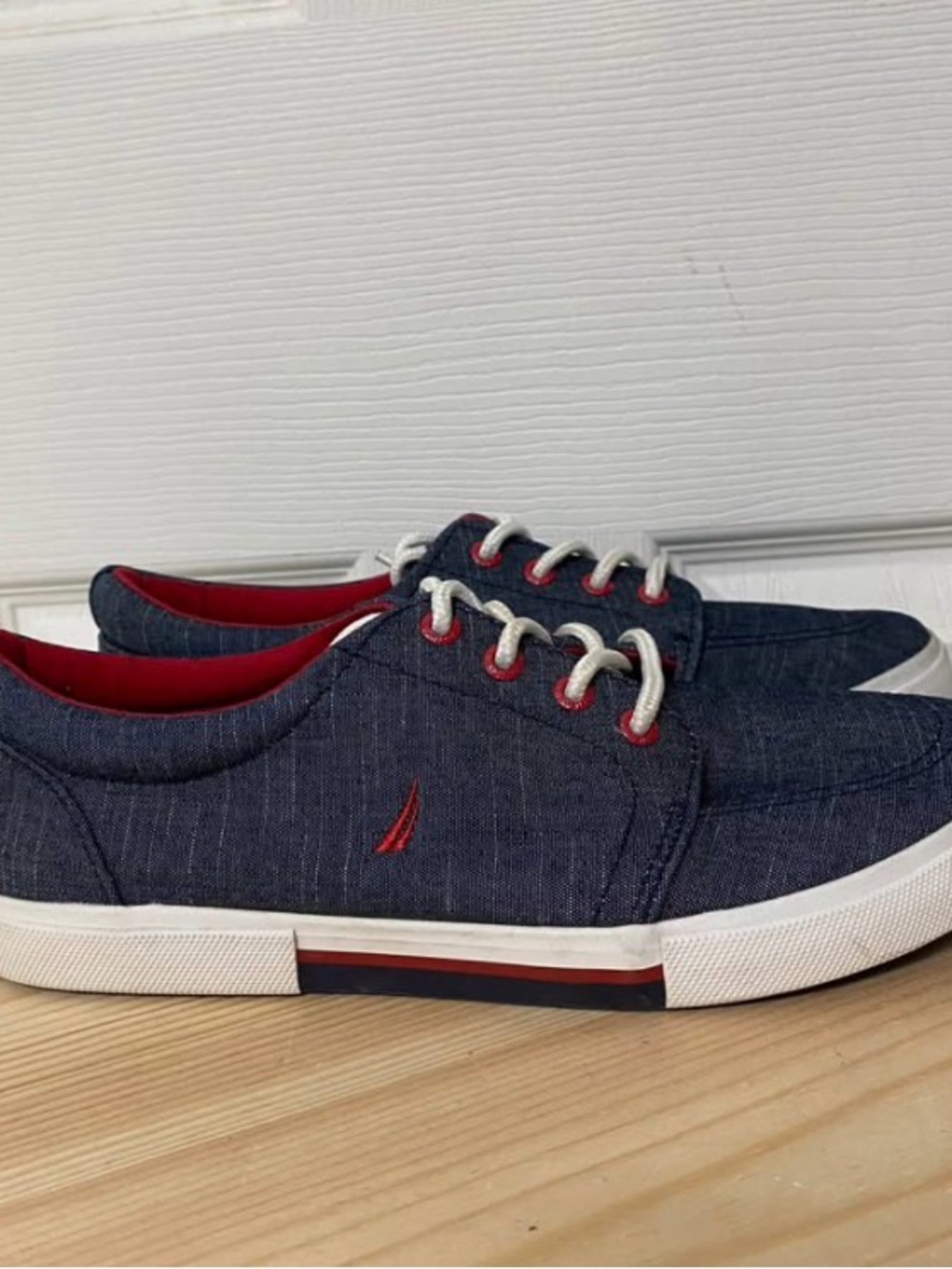 Nautica Berrian Youth Lace Up Blue Shoes Sneakers Size 5